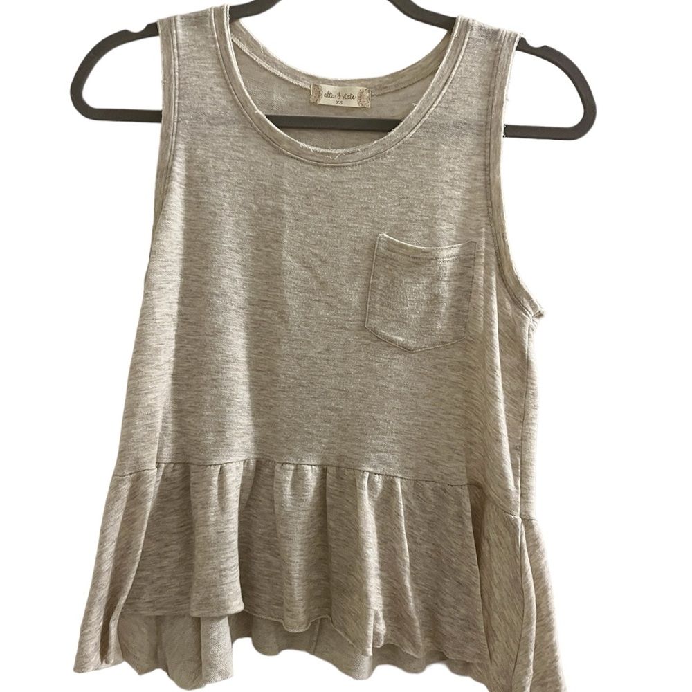 Altar'd State Tan Peplum Tank Top